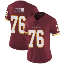 Washington Commanders Women's Limited Burgundy Team Color Vapor Untouchable Jersey (76 Sam Cosmi)