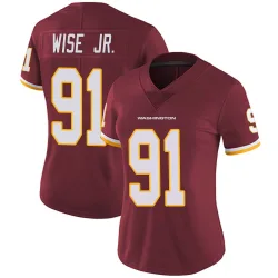 Washington Commanders Women's Limited Burgundy Team Color Vapor Untouchable Jersey (91 Deatrich Wise Jr.)
