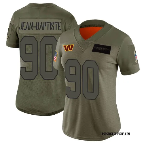 Washington Commanders Women's Limited Camo 2019 Salute to Service Jersey (90 Javontae Jean-Baptiste)