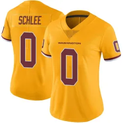 Washington Commanders Women's Limited Gold Color Rush Jersey (0 Collin Schlee)