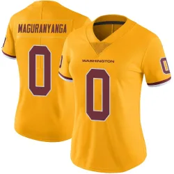 Washington Commanders Women's Limited Gold Color Rush Jersey (0 T.J. Maguranyanga)