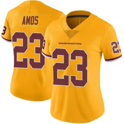 Washington Commanders Women's Limited Gold Color Rush Jersey (23 Trey Amos)