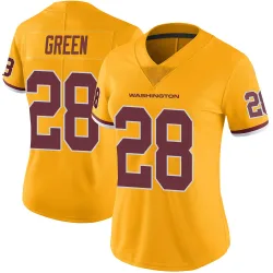 Washington Commanders Women's Limited Gold Color Rush Jersey (28 Darrell Green)
