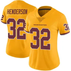 Washington Commanders Women's Limited Gold Color Rush Jersey (32 Xavier Henderson)