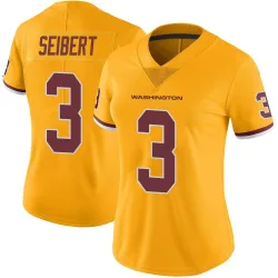 Washington Commanders Women's Limited Gold Color Rush Jersey (3 Austin Seibert)