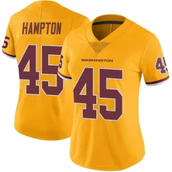 Washington Commanders Women's Limited Gold Color Rush Jersey (45 Dominique Hampton)