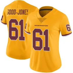 Washington Commanders Women's Limited Gold Color Rush Jersey (61 Julian Good-Jones)