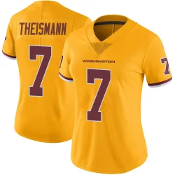 Washington Commanders Women's Limited Gold Color Rush Jersey (7 Joe Theismann)