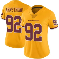 Washington Commanders Women's Limited Gold Color Rush Jersey (92 Dorance Armstrong)