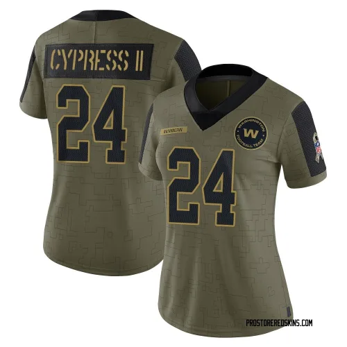 Washington Commanders Women's Limited Olive 2021 Salute To Service Jersey (24 Fentrell Cypress II)