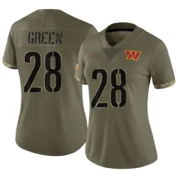 Washington Commanders Women's Limited Olive 2022 Salute To Service Jersey (28 Darrell Green)