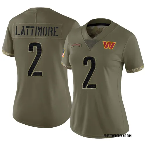 Washington Commanders Women's Limited Olive 2022 Salute To Service Jersey (2 Marshon Lattimore)