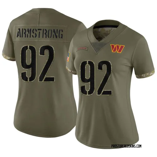 Washington Commanders Women's Limited Olive 2022 Salute To Service Jersey (92 Dorance Armstrong)