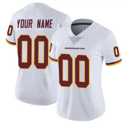 Washington Commanders Women's Limited White Vapor Untouchable Jersey (00 Custom)