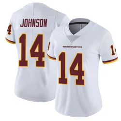Washington Commanders Women's Limited White Vapor Untouchable Jersey (14 Josh Johnson)