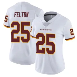 Washington Commanders Women's Limited White Vapor Untouchable Jersey (25 Demetric Felton)