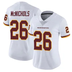 Washington Commanders Women's Limited White Vapor Untouchable Jersey (26 Jeremy McNichols)