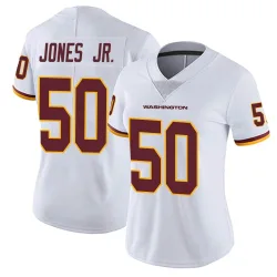 Washington Commanders Women's Limited White Vapor Untouchable Jersey (50 Andre Jones Jr.)
