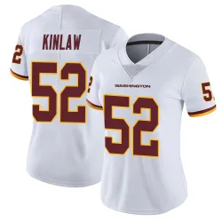 Washington Commanders Women's Limited White Vapor Untouchable Jersey (52 Javon Kinlaw)