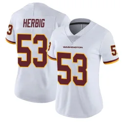 Washington Commanders Women's Limited White Vapor Untouchable Jersey (53 Nate Herbig)
