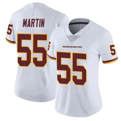Washington Commanders Women's Limited White Vapor Untouchable Jersey (55 Jacob Martin)