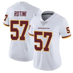 Washington Commanders Women's Limited White Vapor Untouchable Jersey (57 Bunmi Rotimi)
