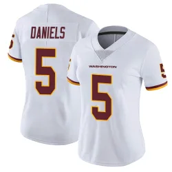Washington Commanders Women's Limited White Vapor Untouchable Jersey (5 Jayden Daniels)
