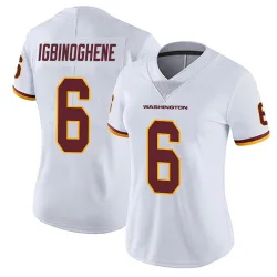 Washington Commanders Women's Limited White Vapor Untouchable Jersey (6 Noah Igbinoghene)