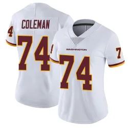 Washington Commanders Women's Limited White Vapor Untouchable Jersey (74 Brandon Coleman)