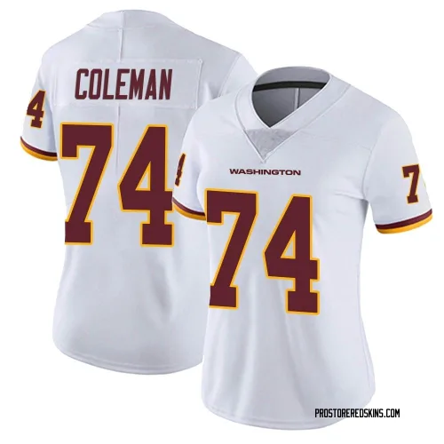 Washington Commanders Women's Limited White Vapor Untouchable Jersey (74 Brandon Coleman)