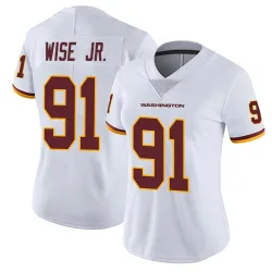 Washington Commanders Women's Limited White Vapor Untouchable Jersey (91 Deatrich Wise Jr.)