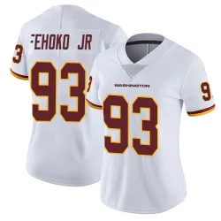 Washington Commanders Women's Limited White Vapor Untouchable Jersey (93 Viliami Fehoko Jr.)