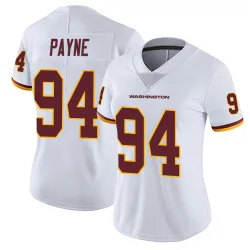 Washington Commanders Women's Limited White Vapor Untouchable Jersey (94 Daron Payne)