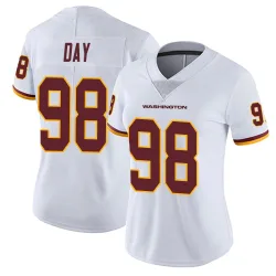 Washington Commanders Women's Limited White Vapor Untouchable Jersey (98 Sheldon Day)