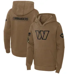 Washington Commanders Youth Brown 2023 Salute to Service Club Fleece Pullover Hoodie
