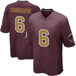 Washington Commanders Youth Game Burgundy Alternate Jersey (6 Noah Igbinoghene)