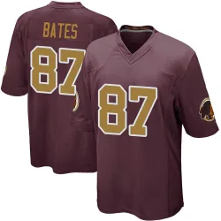 Washington Commanders Youth Game Burgundy Alternate Jersey (87 John Bates)