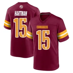 Washington Commanders Youth Game Burgundy Jersey (15 Sam Hartman)