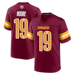 Washington Commanders Youth Game Burgundy Jersey (19 Chris Moore)