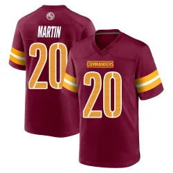 Washington Commanders Youth Game Burgundy Jersey (20 Quan Martin)