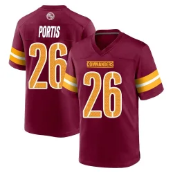 Washington Commanders Youth Game Burgundy Jersey (26 Clinton Portis)