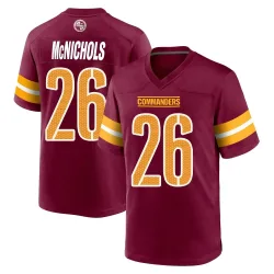 Washington Commanders Youth Game Burgundy Jersey (26 Jeremy McNichols)