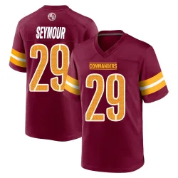 Washington Commanders Youth Game Burgundy Jersey (29 Kevon Seymour)