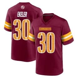 Washington Commanders Youth Game Burgundy Jersey (30 Austin Ekeler)