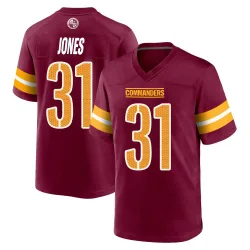 Washington Commanders Youth Game Burgundy Jersey (31 Jonathan Jones)