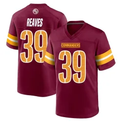 Washington Commanders Youth Game Burgundy Jersey (39 Jeremy Reaves)