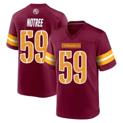 Washington Commanders Youth Game Burgundy Jersey (59 Bryce Notree)
