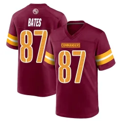 Washington Commanders Youth Game Burgundy Jersey (87 John Bates)