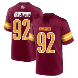 Washington Commanders Youth Game Burgundy Jersey (92 Dorance Armstrong)