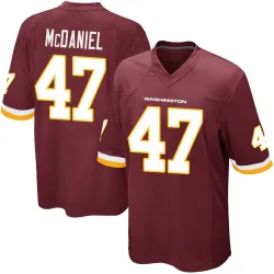 Washington Commanders Youth Game Burgundy Team Color Jersey (47 Robert McDaniel)